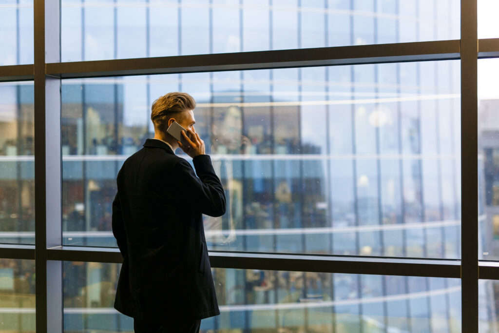 This is a picture of tempered glass installed in a building