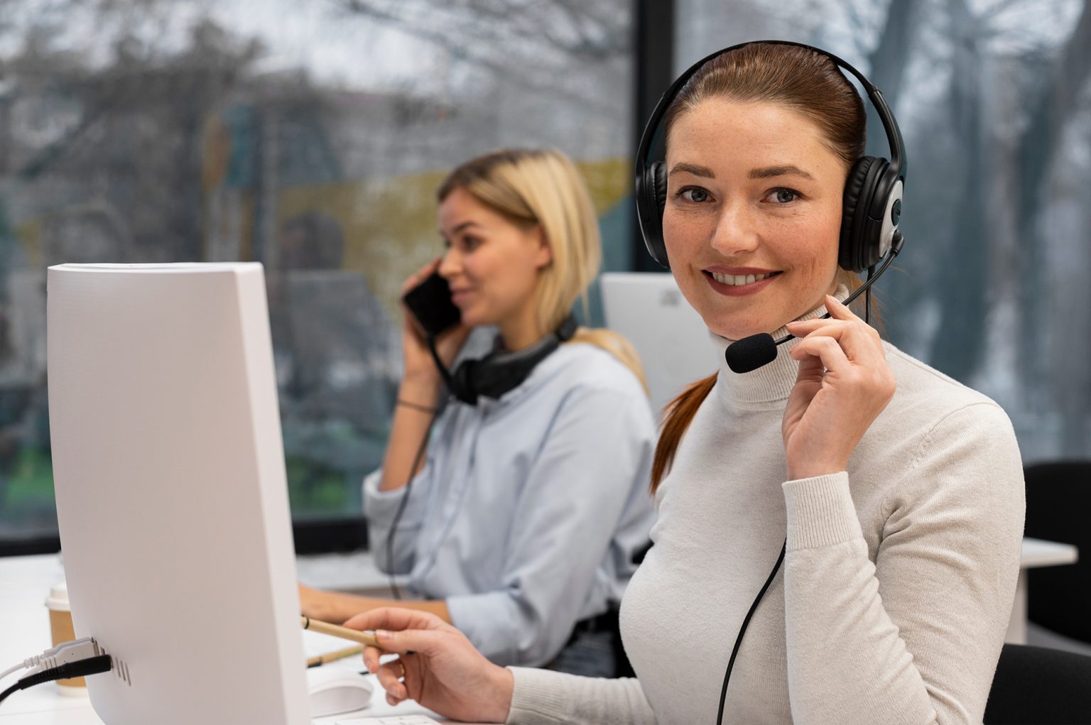 On our contact us page, this is an image of one of our administrative assistants.
