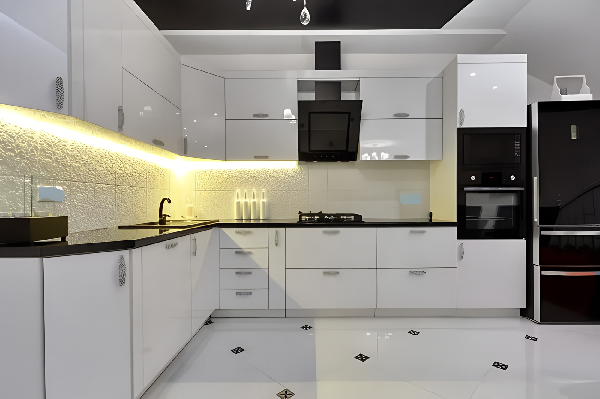 Modern kitchen renovation with updated design and finishes