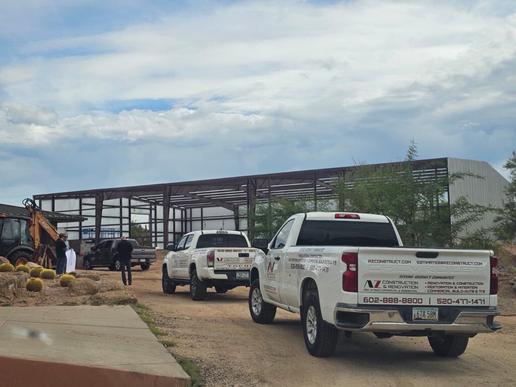 This picture shows a commercial renovation in Phoenix by AZ Construction & Renovation.